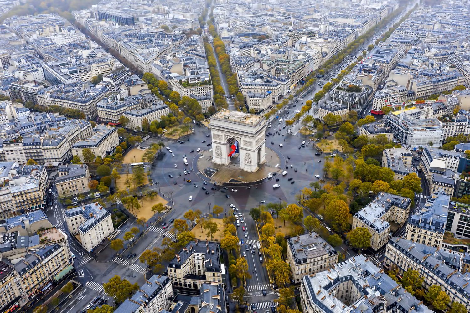 Champs-Élysées and Arc de Triomphe